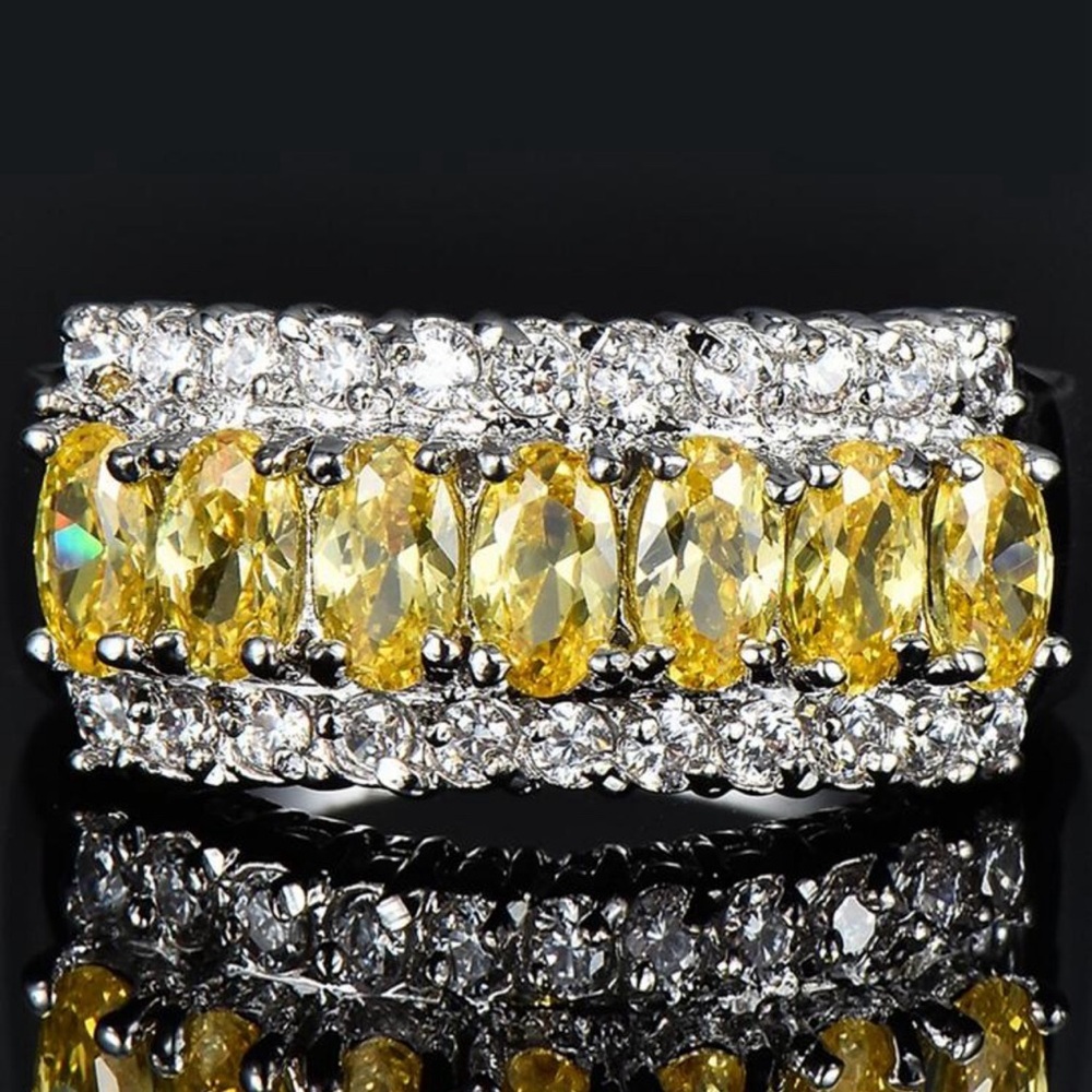 CITRINE BRIDAL WEDDING RING